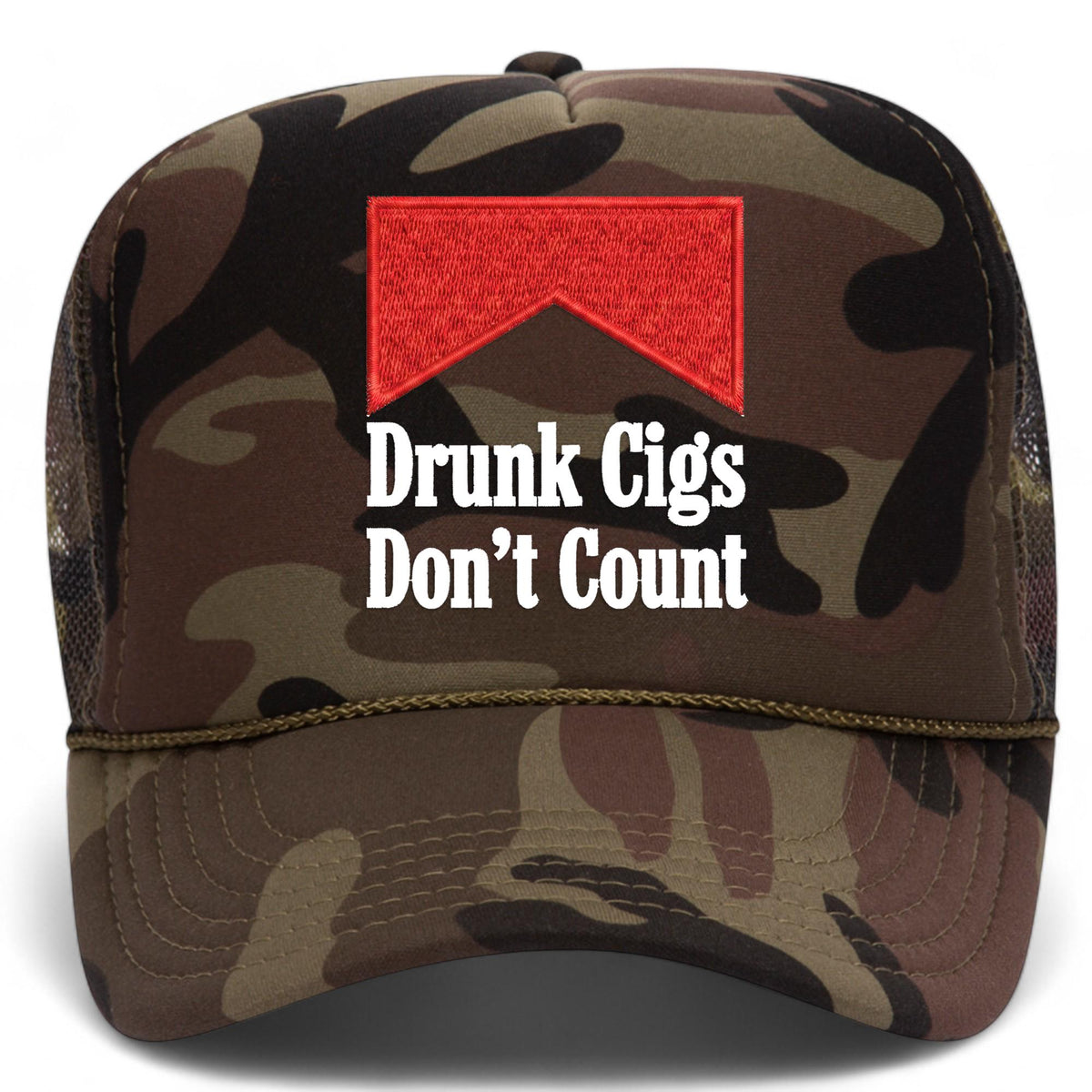 Drunk Cigs Don't Count Mesh Back Hat