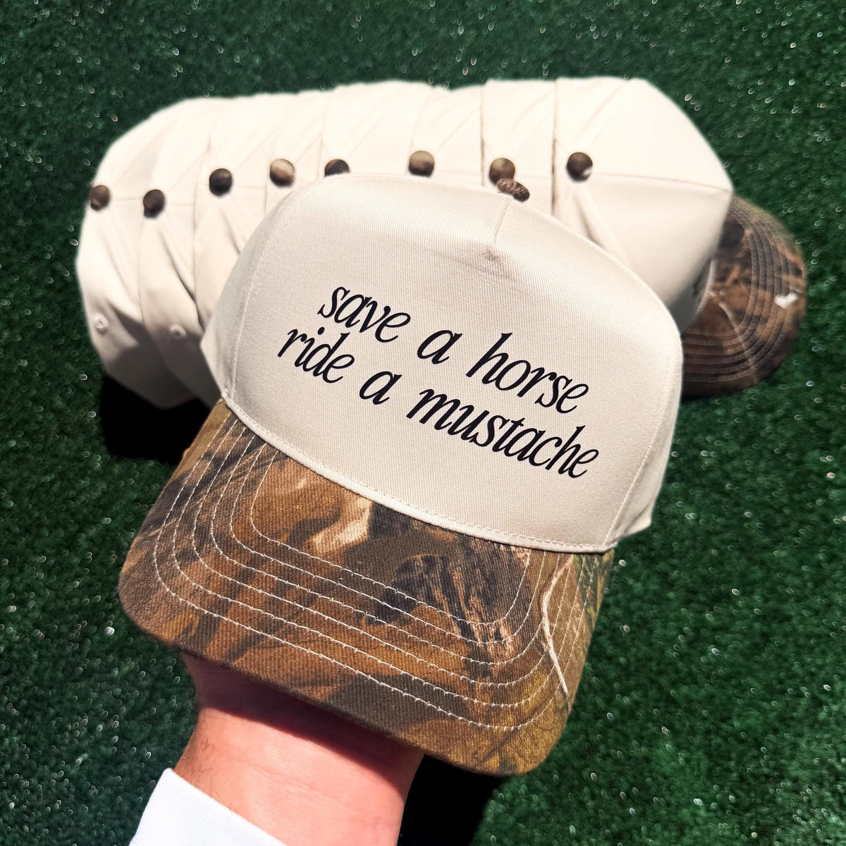 Wholesale: Save A Horse Ride A Mustache Hat | Discounted Hat Bundles | Trending and In Demand Hats for Businesses & Boutiques