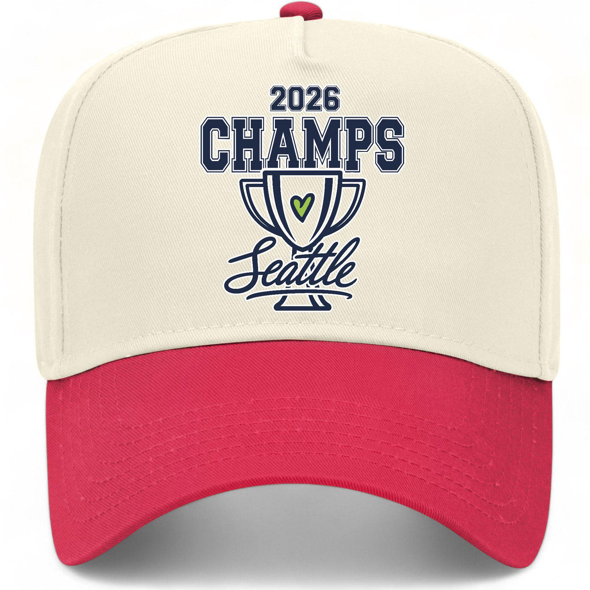 Seattle Football 2026 Champions Go Heart Hat