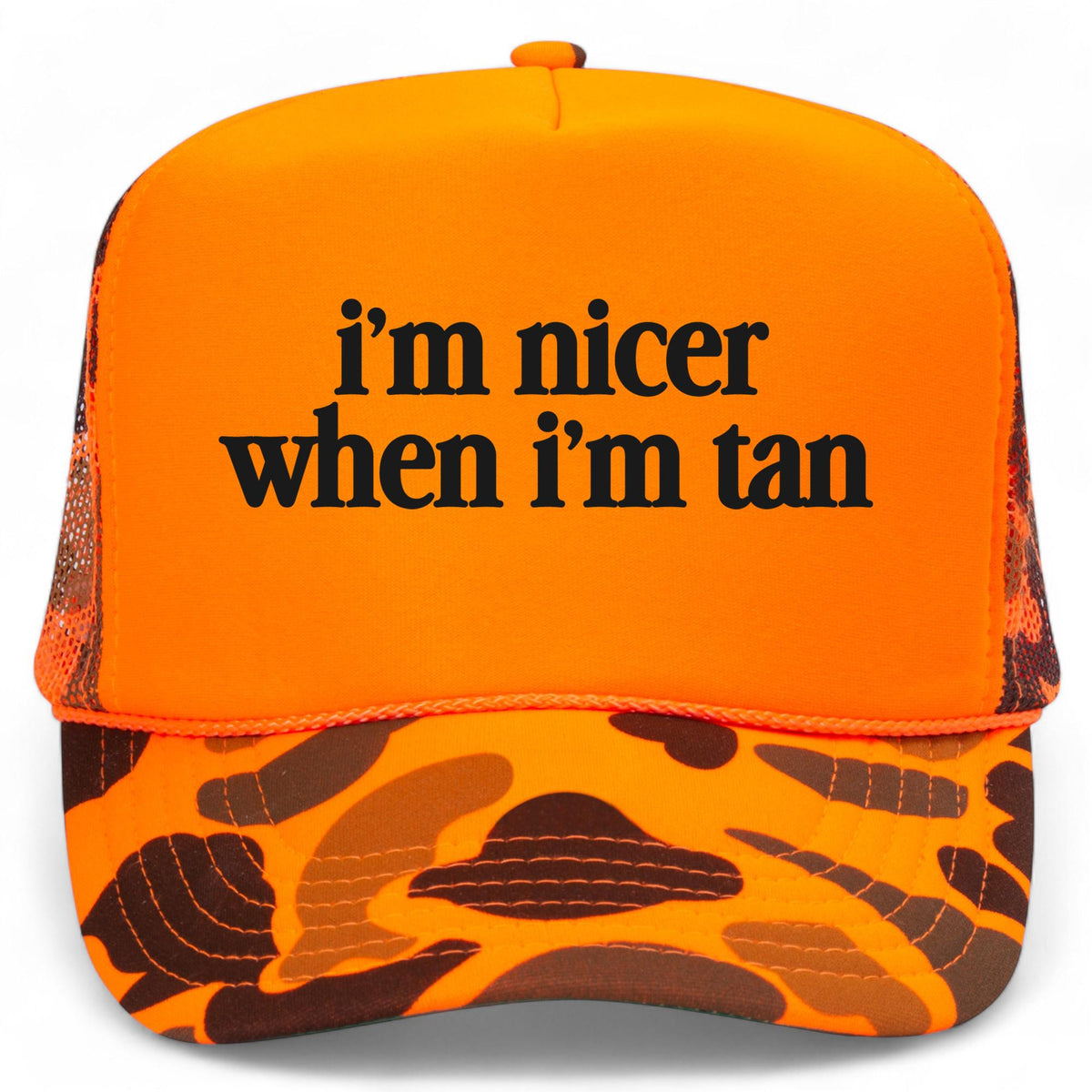 I'm Nicer When I'm Tan Mesh Back Hat