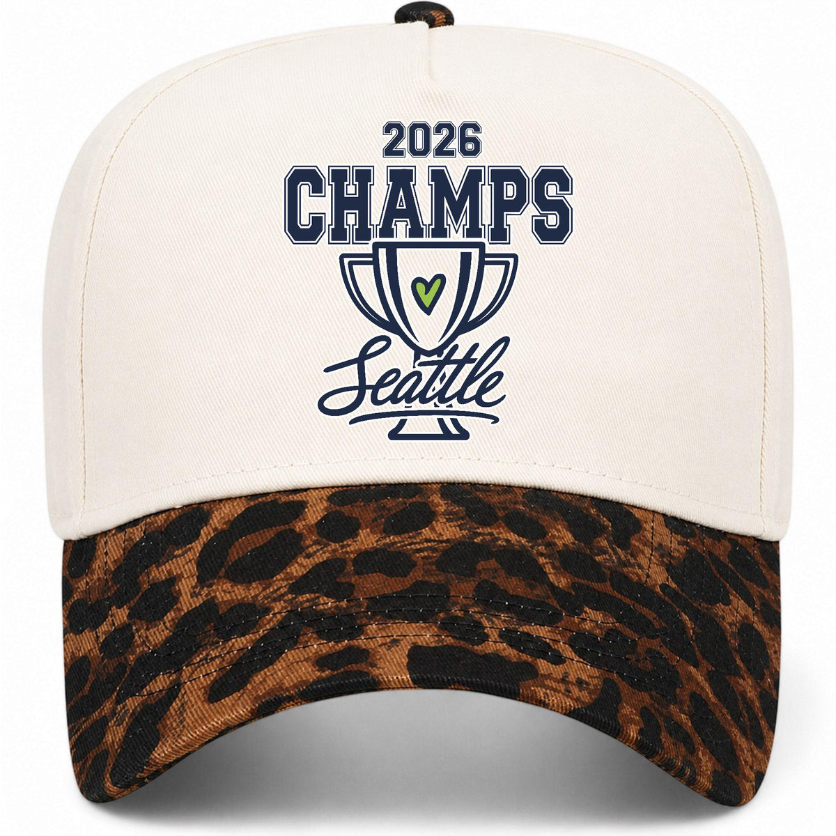 Seattle Football 2026 Champions Go Heart Hat