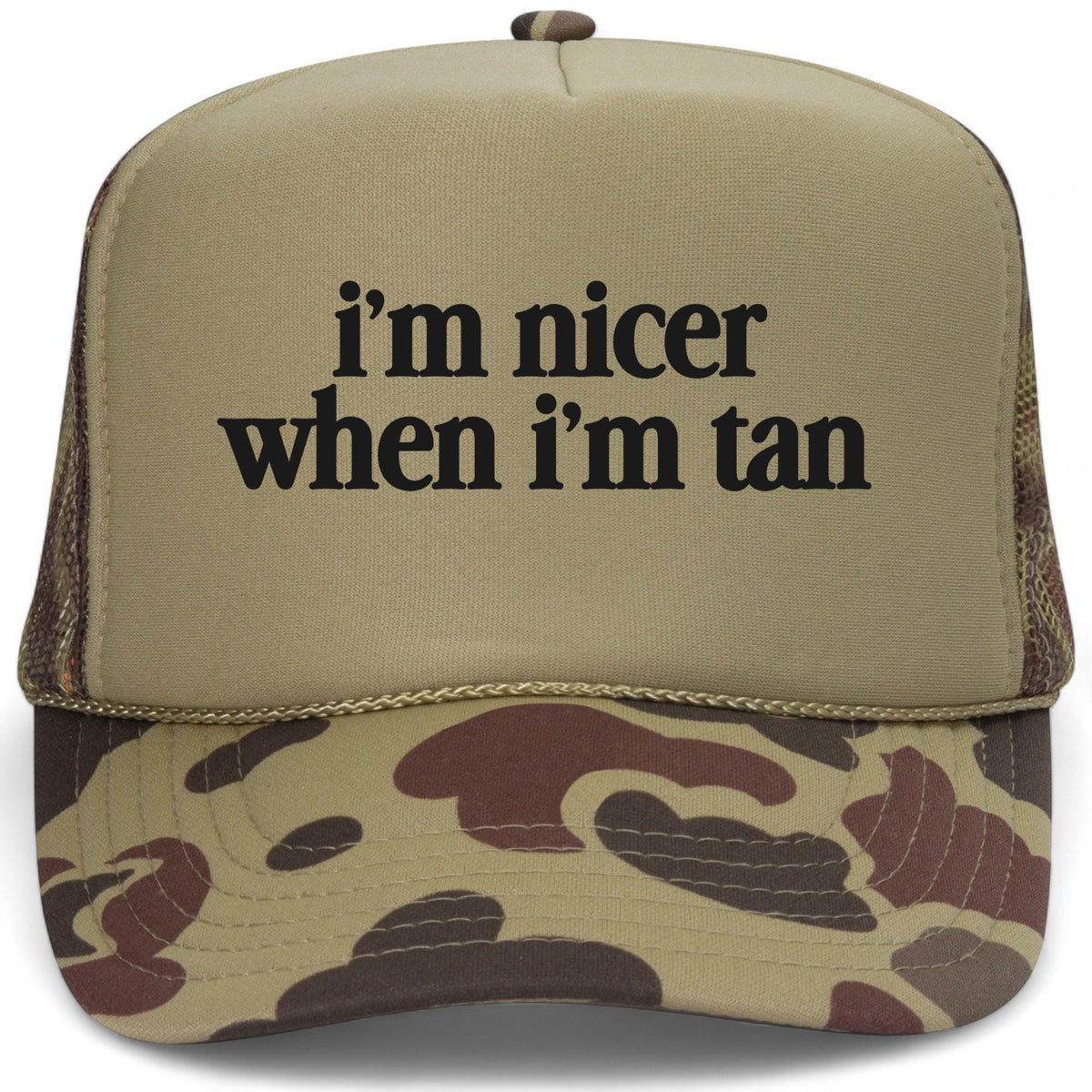 I'm Nicer When I'm Tan Mesh Back Hat